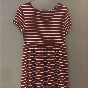 striped baby doll dress